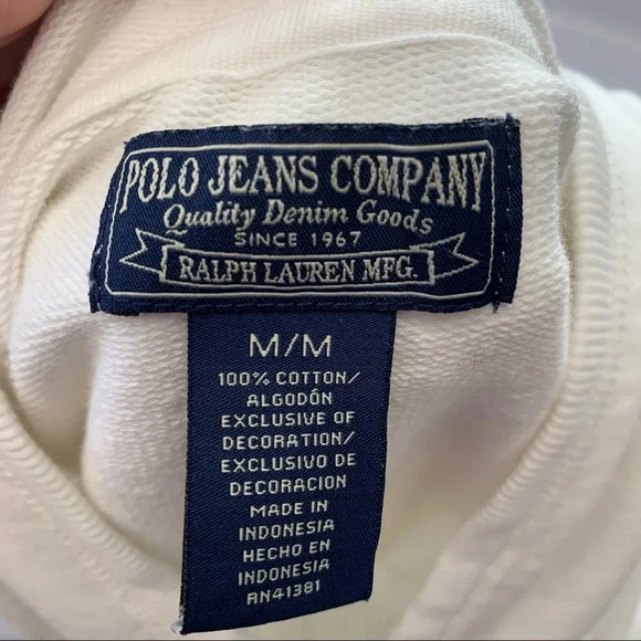 Polo Ralph Lauren Girls Swim Coverup Medium White‎ Hood 100% Cotton Logo - Picture 8 of 10